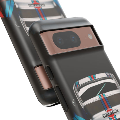 Classic Racecar Tough Phone Case — Retro Striped Vintage Sports Car Design