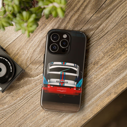 Classic Racecar Tough Phone Case — Retro Striped Vintage Sports Car Design