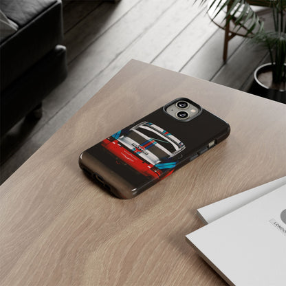 Classic Racecar Tough Phone Case — Retro Striped Vintage Sports Car Design