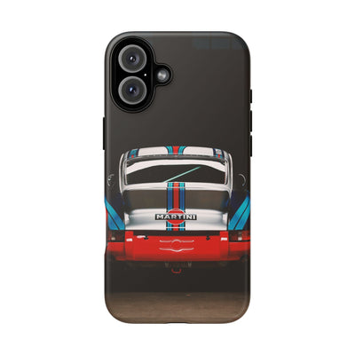 Classic Racecar Tough Phone Case — Retro Striped Vintage Sports Car Design