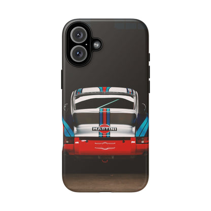 Classic Racecar Tough Phone Case — Retro Striped Vintage Sports Car Design