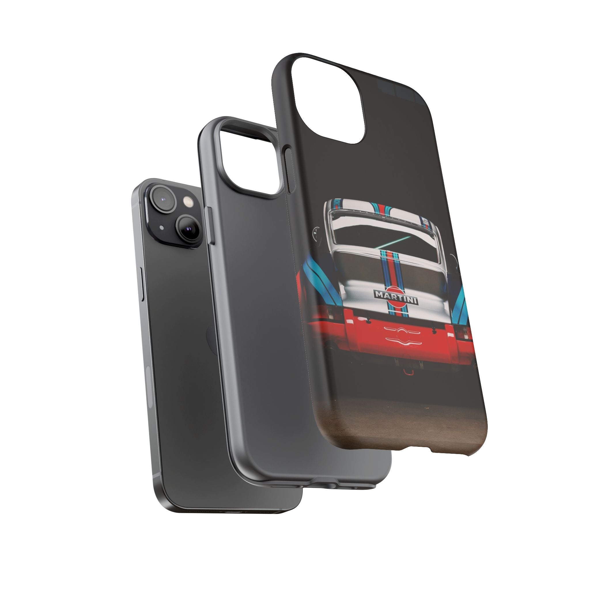 Classic Racecar Tough Phone Case — Retro Striped Vintage Sports Car Design