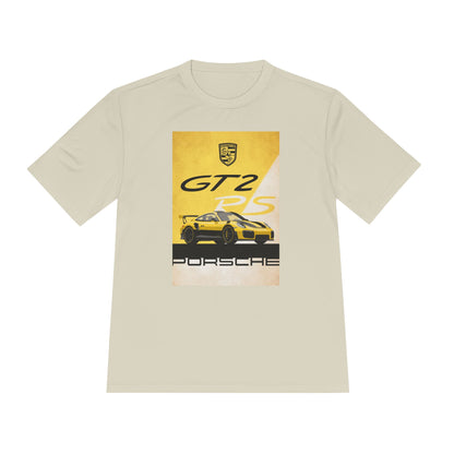 Porsche GT2 Racing Tee — Vintage Yellow GT2 Sport Car Graphic Shirt