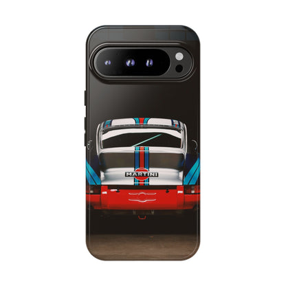 Classic Racecar Tough Phone Case — Retro Striped Vintage Sports Car Design
