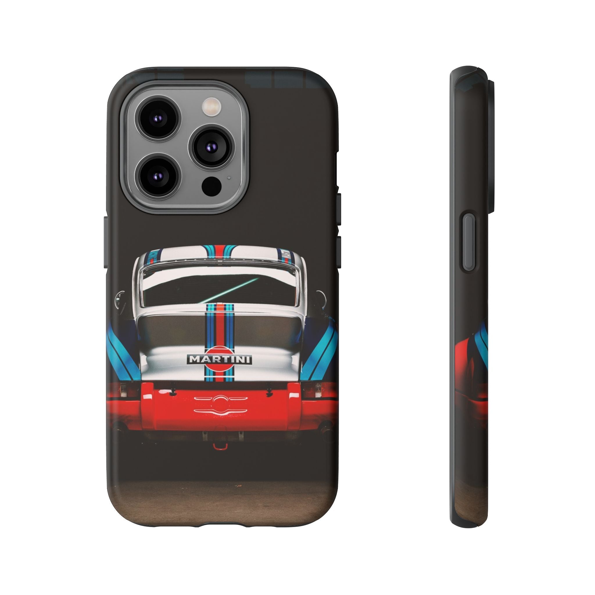 Classic Racecar Tough Phone Case — Retro Striped Vintage Sports Car Design