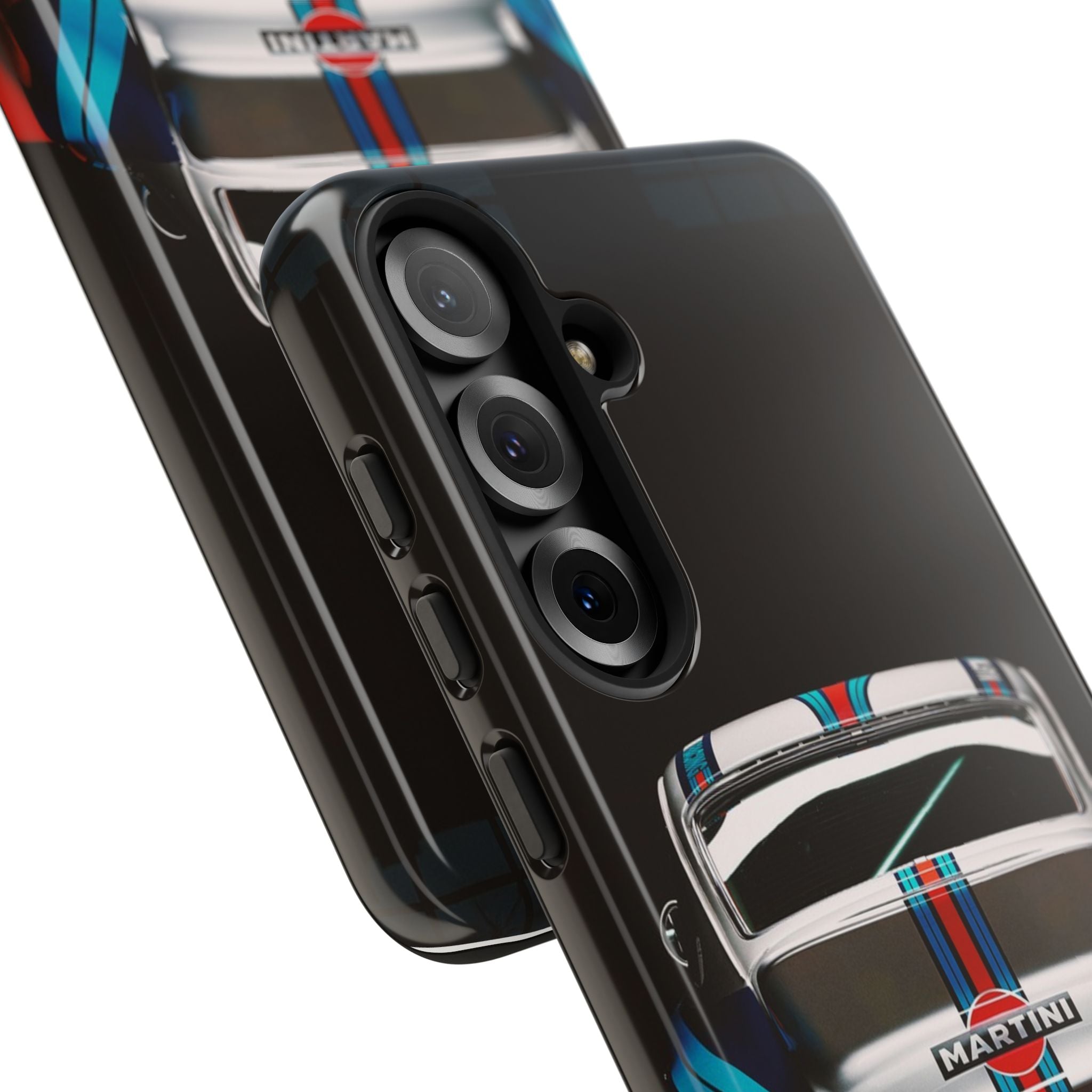Classic Racecar Tough Phone Case — Retro Striped Vintage Sports Car Design