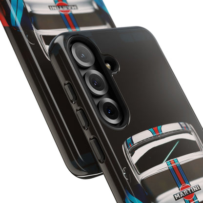 Classic Racecar Tough Phone Case — Retro Striped Vintage Sports Car Design