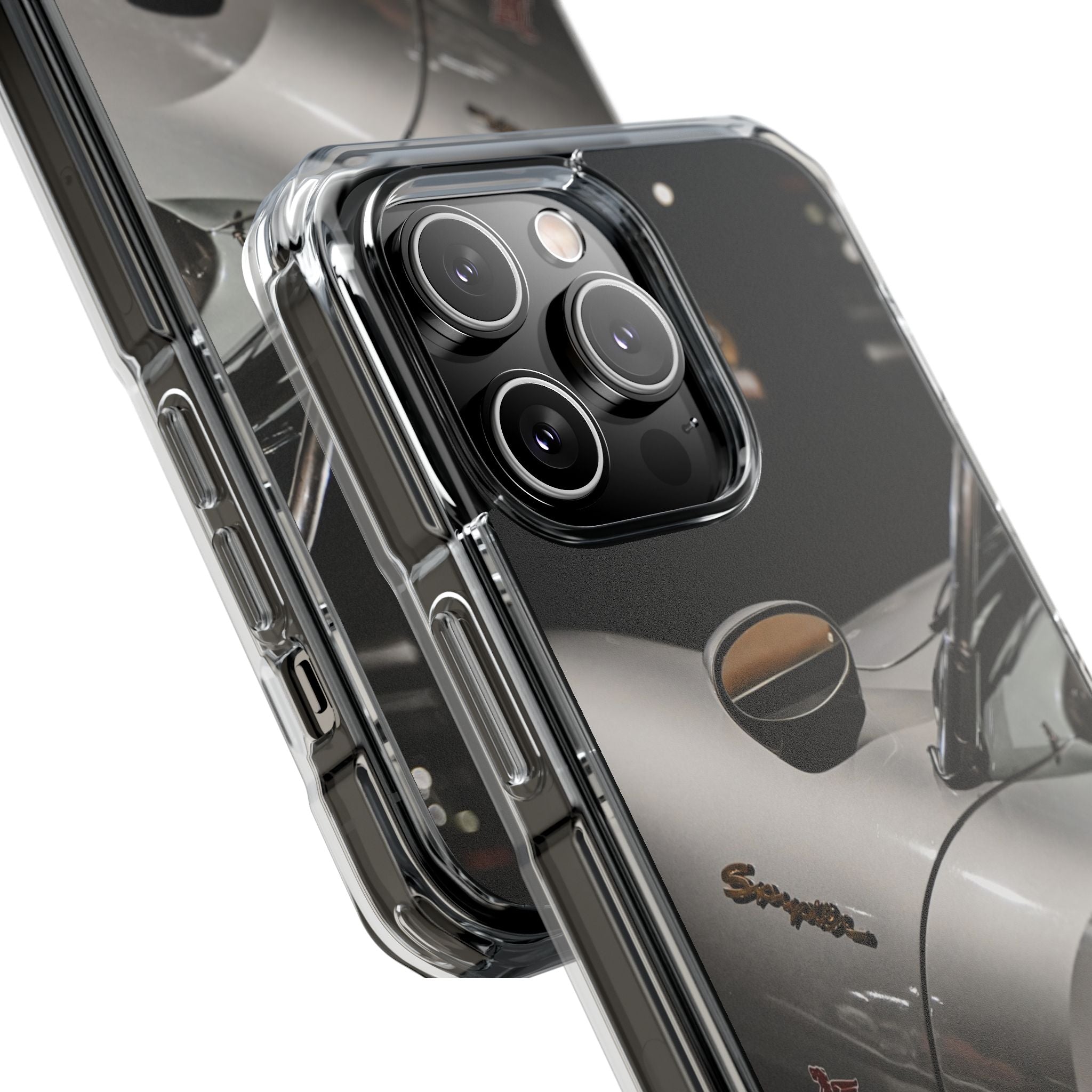 Clear Magnetic Impact Phone Case – Vintage Racing #35 Design