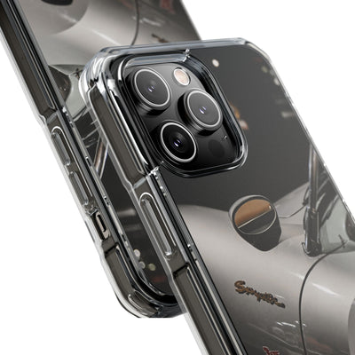 Clear Magnetic Impact Phone Case – Vintage Racing #35 Design
