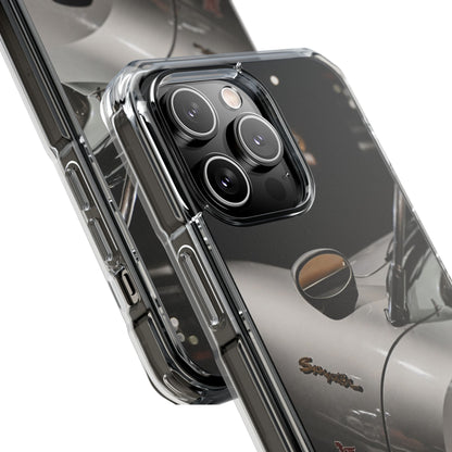 Clear Magnetic Impact Phone Case – Vintage Racing #35 Design