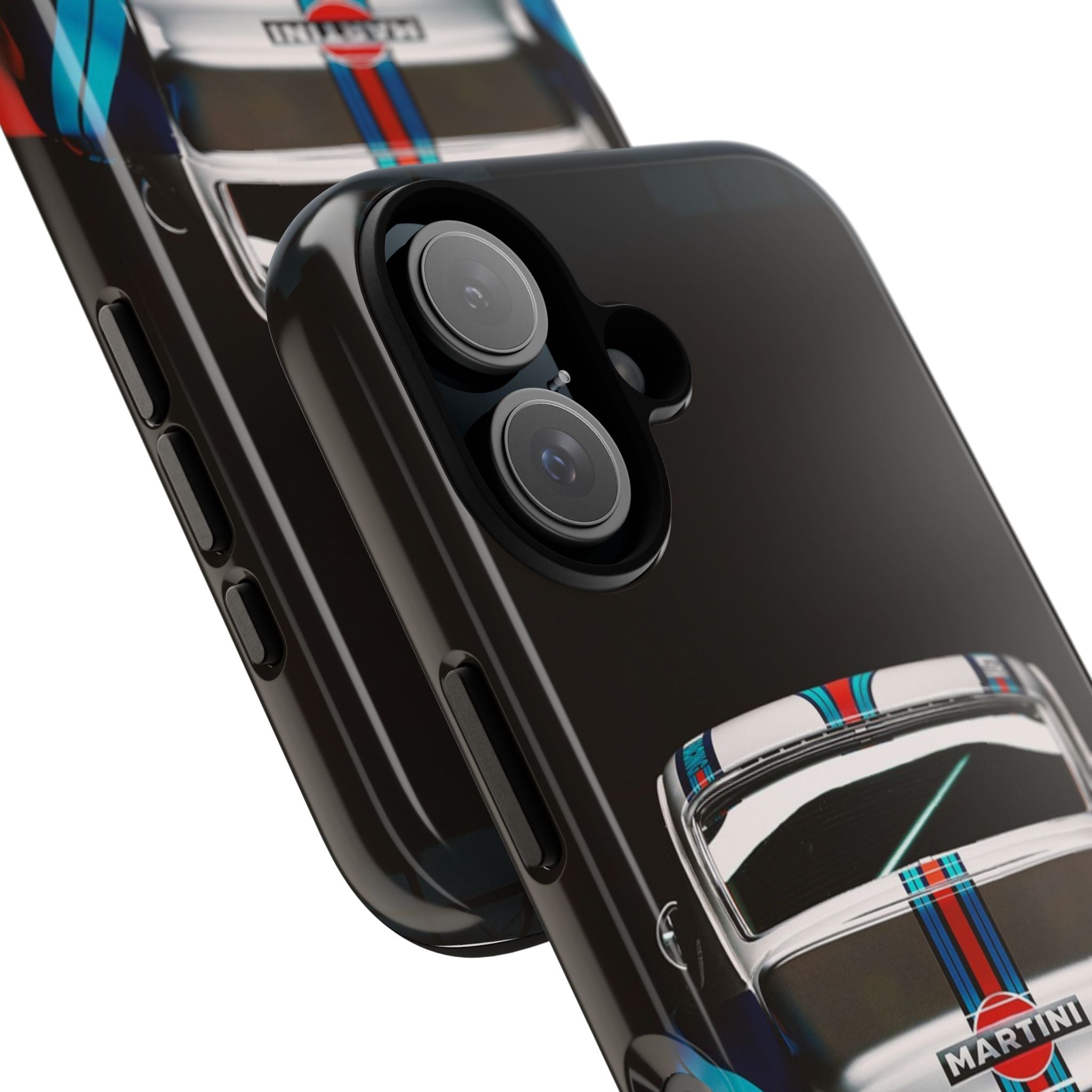 Classic Racecar Tough Phone Case — Retro Striped Vintage Sports Car Design