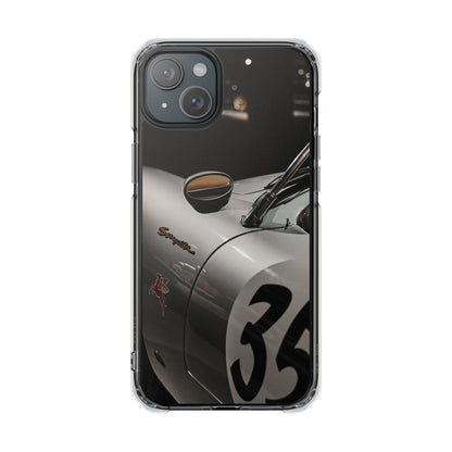 Clear Magnetic Impact Phone Case – Vintage Racing #35 Design