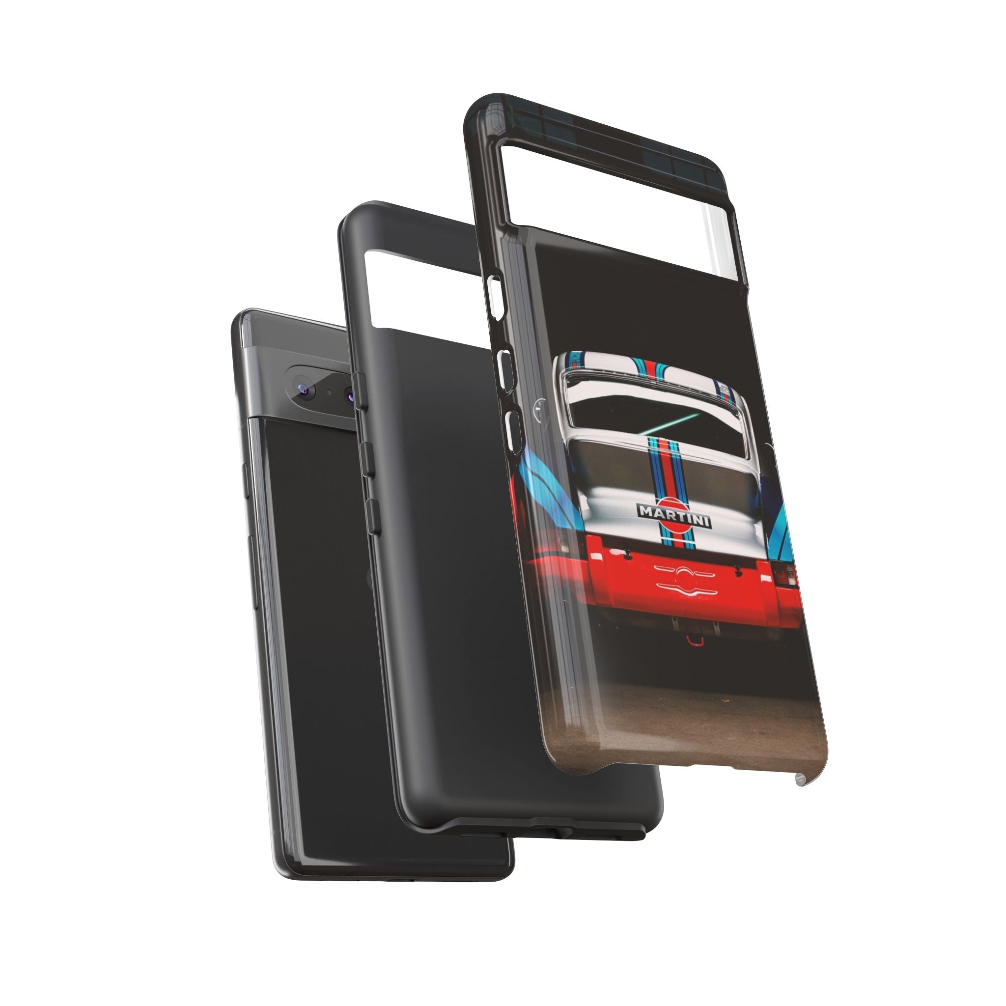 Classic Racecar Tough Phone Case — Retro Striped Vintage Sports Car Design