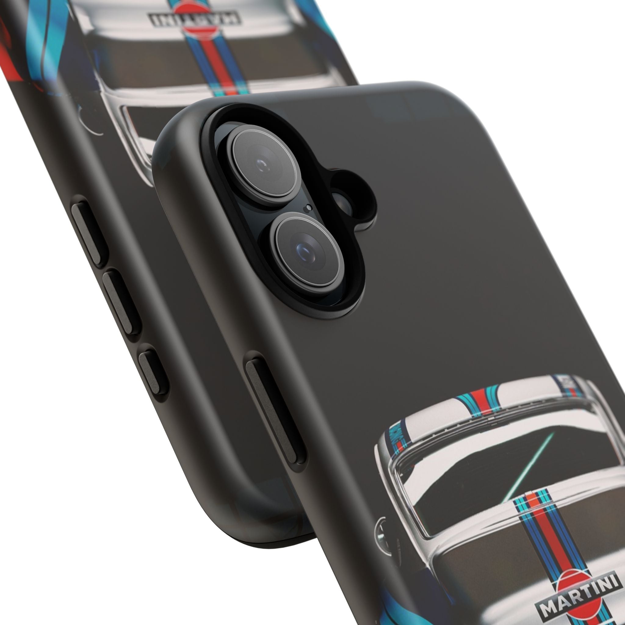 Classic Racecar Tough Phone Case — Retro Striped Vintage Sports Car Design