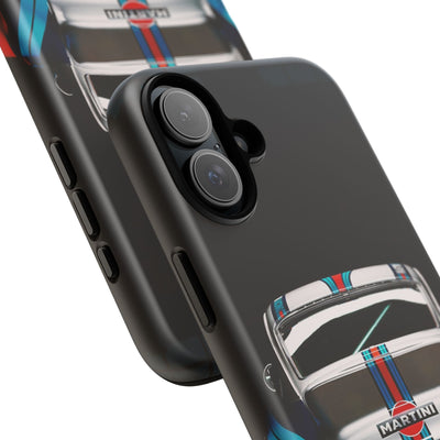 Classic Racecar Tough Phone Case — Retro Striped Vintage Sports Car Design