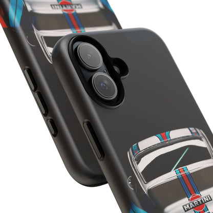 Classic Racecar Tough Phone Case — Retro Striped Vintage Sports Car Design