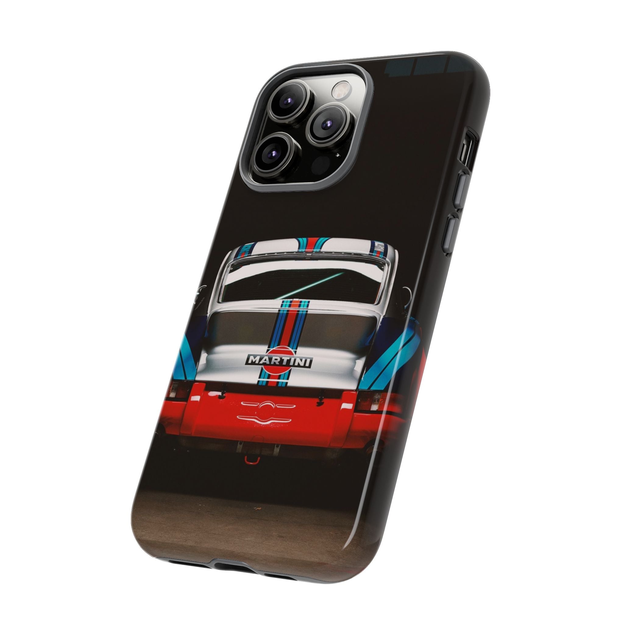 Classic Racecar Tough Phone Case — Retro Striped Vintage Sports Car Design
