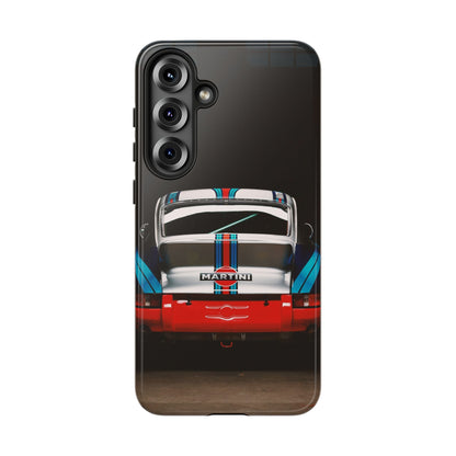 Classic Racecar Tough Phone Case — Retro Striped Vintage Sports Car Design