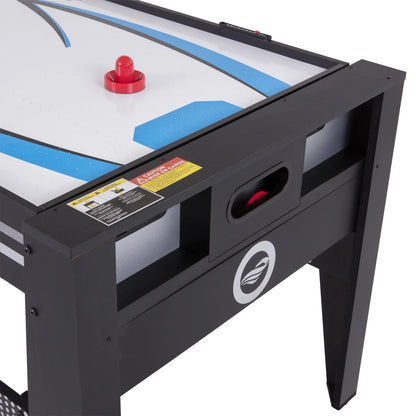 72" 4-in-1 Swivel Game Table with Air Hockey, Table Tennis, Pool, and Launch Football