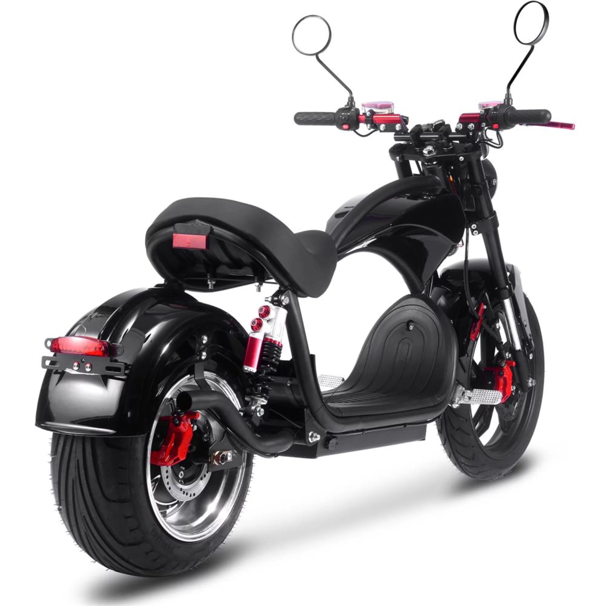 Raven 60V 2500W Electric Cafe Motorcycle - 30Ah Lithium Battery, Black