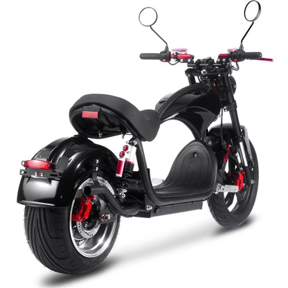 Raven 60V 2500W Electric Cafe Motorcycle - 30Ah Lithium Battery, Black