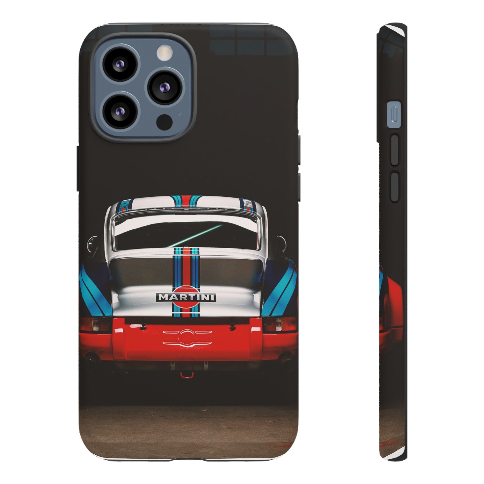 Classic Racecar Tough Phone Case — Retro Striped Vintage Sports Car Design