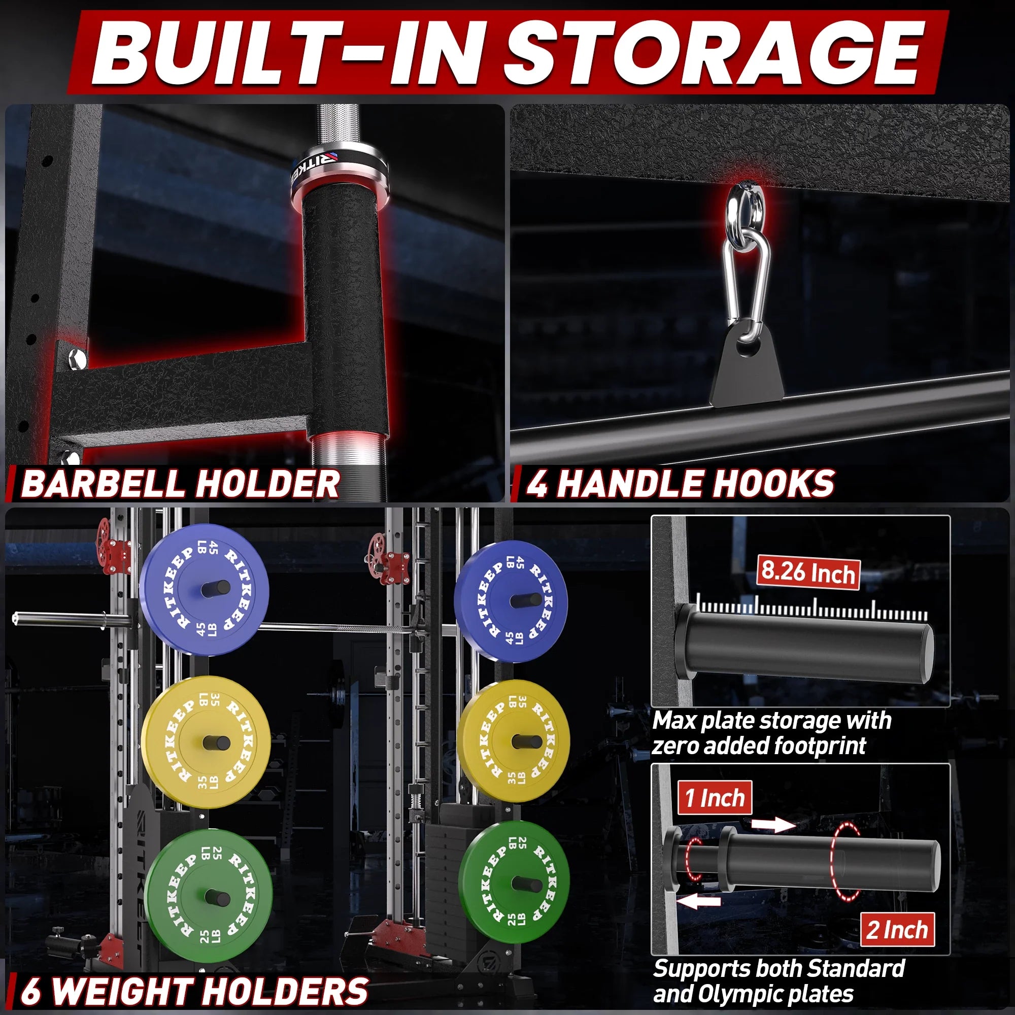 PMAX 5600 Home Gym Smith Machine with Integrated Weight System