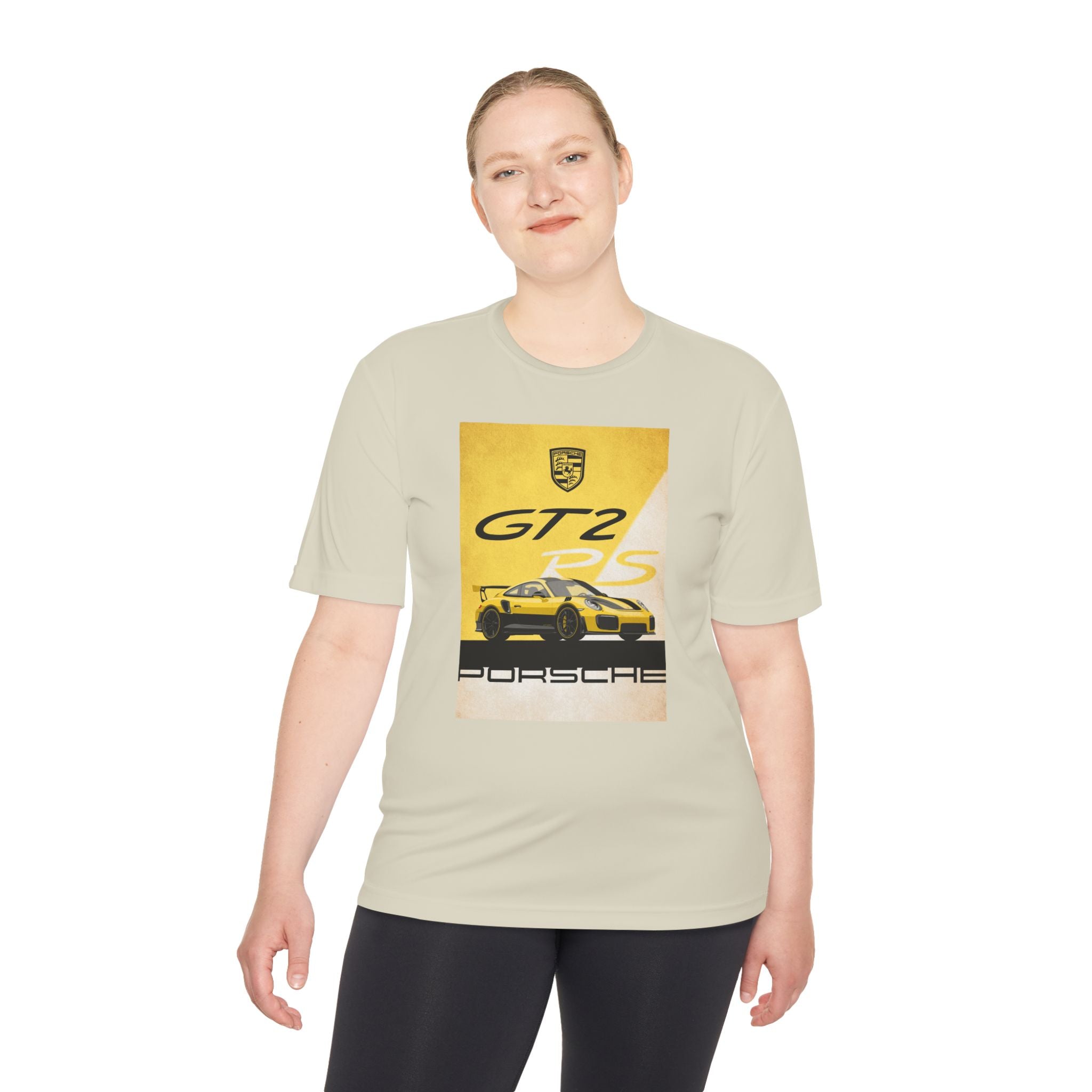 Porsche GT2 Racing Tee — Vintage Yellow GT2 Sport Car Graphic Shirt