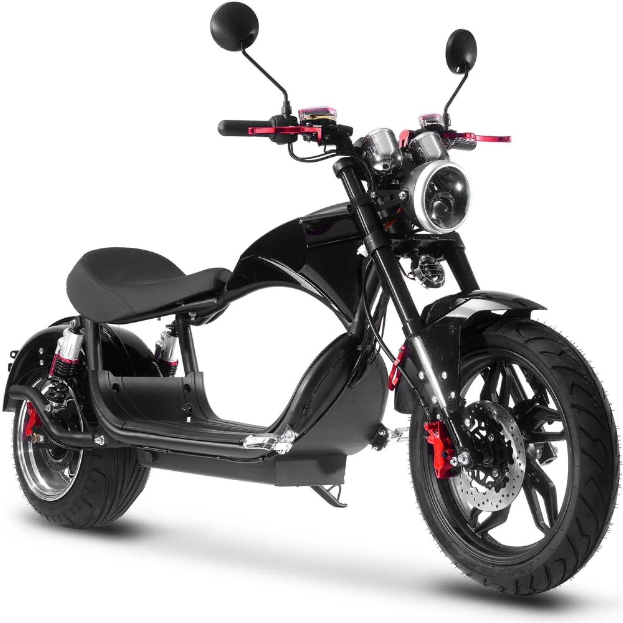 Raven 60V 2500W Electric Cafe Motorcycle - 30Ah Lithium Battery, Black