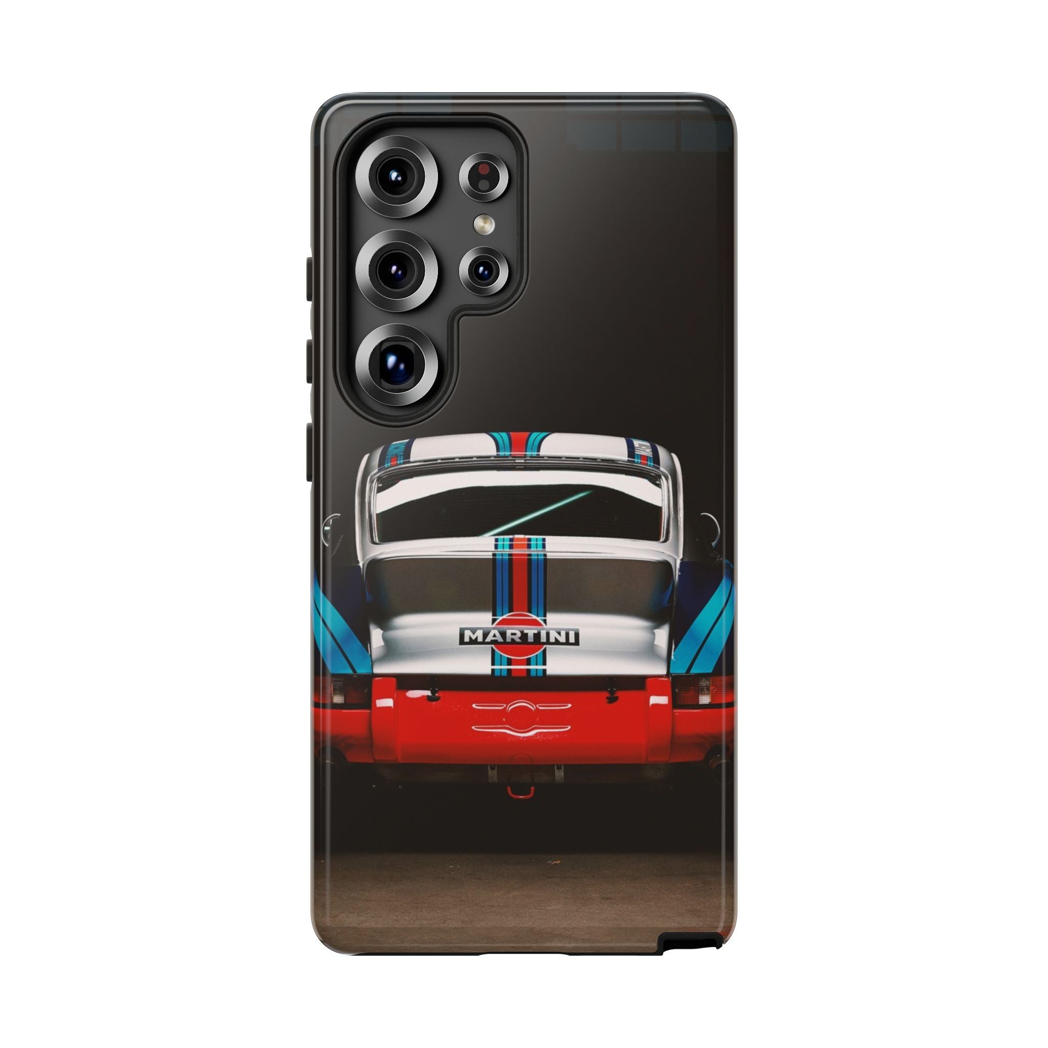 Classic Racecar Tough Phone Case — Retro Striped Vintage Sports Car Design