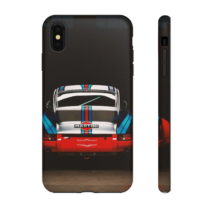 Classic Racecar Tough Phone Case — Retro Striped Vintage Sports Car Design