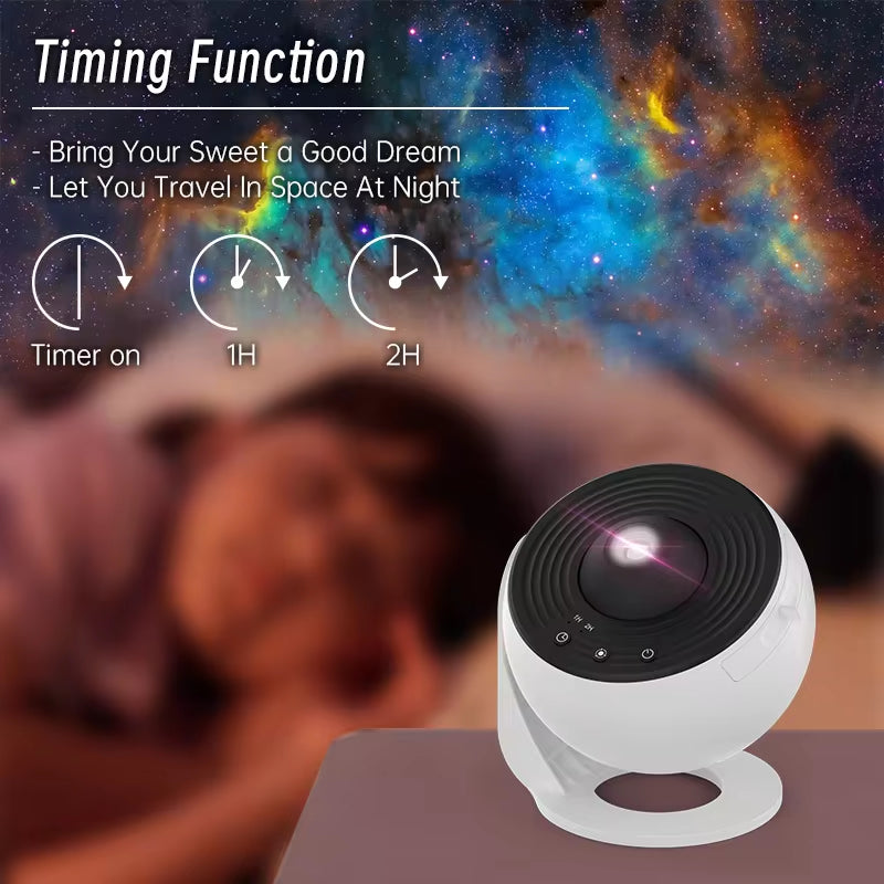 Galaxy Starry Sky Projector with 360° Rotation - Perfect Night Light for Kids, Valentine's Day, or Wedding Decor