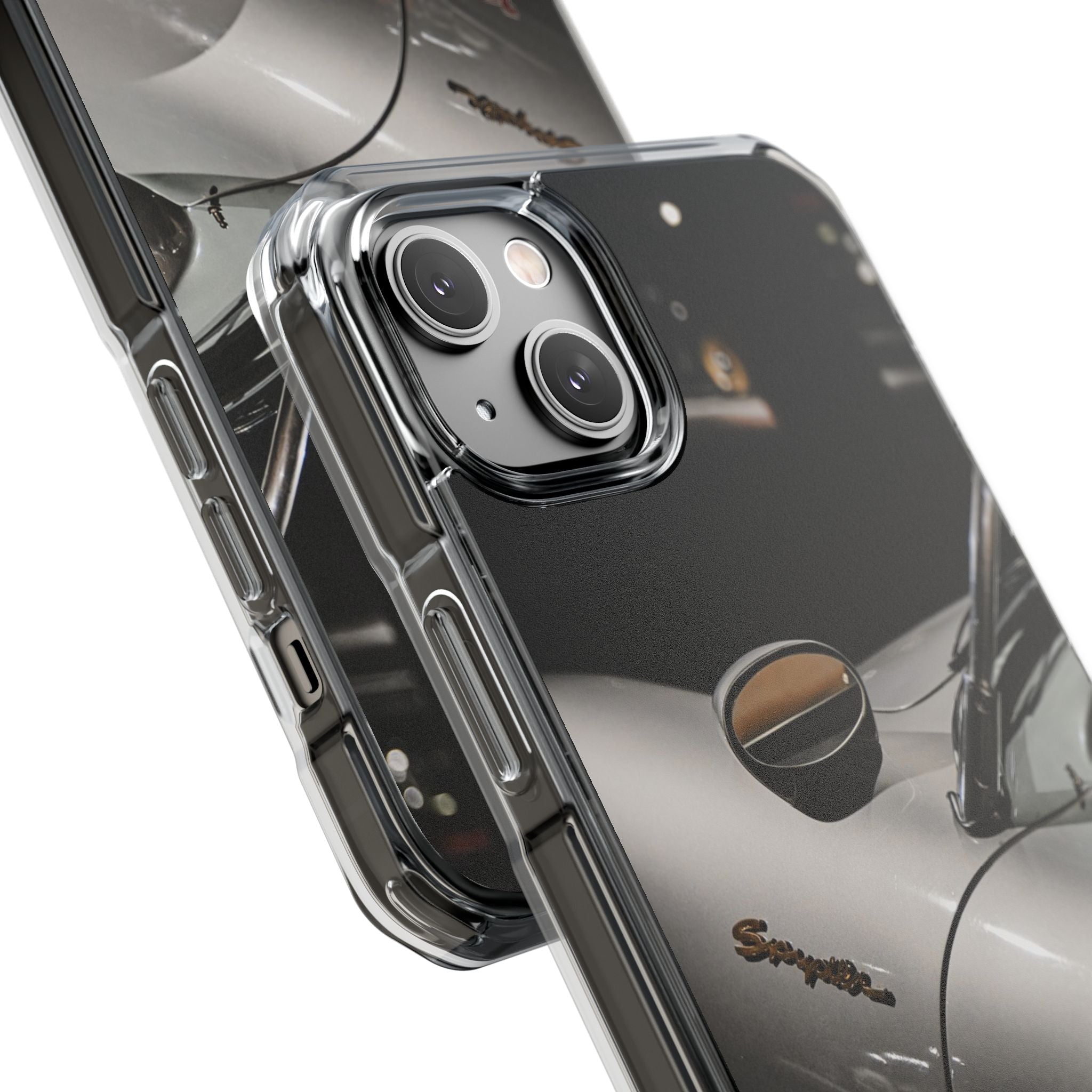Clear Magnetic Impact Phone Case – Vintage Racing #35 Design