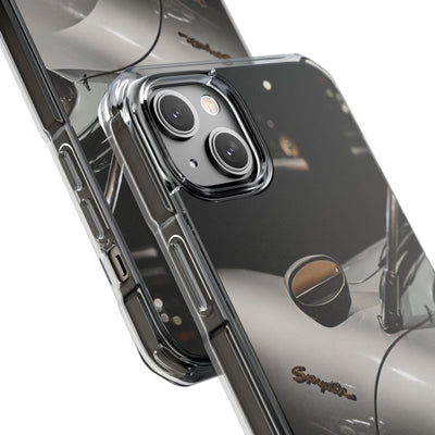 Clear Magnetic Impact Phone Case – Vintage Racing #35 Design