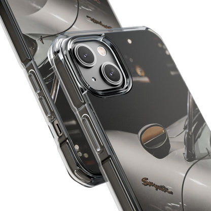 Clear Magnetic Impact Phone Case – Vintage Racing #35 Design