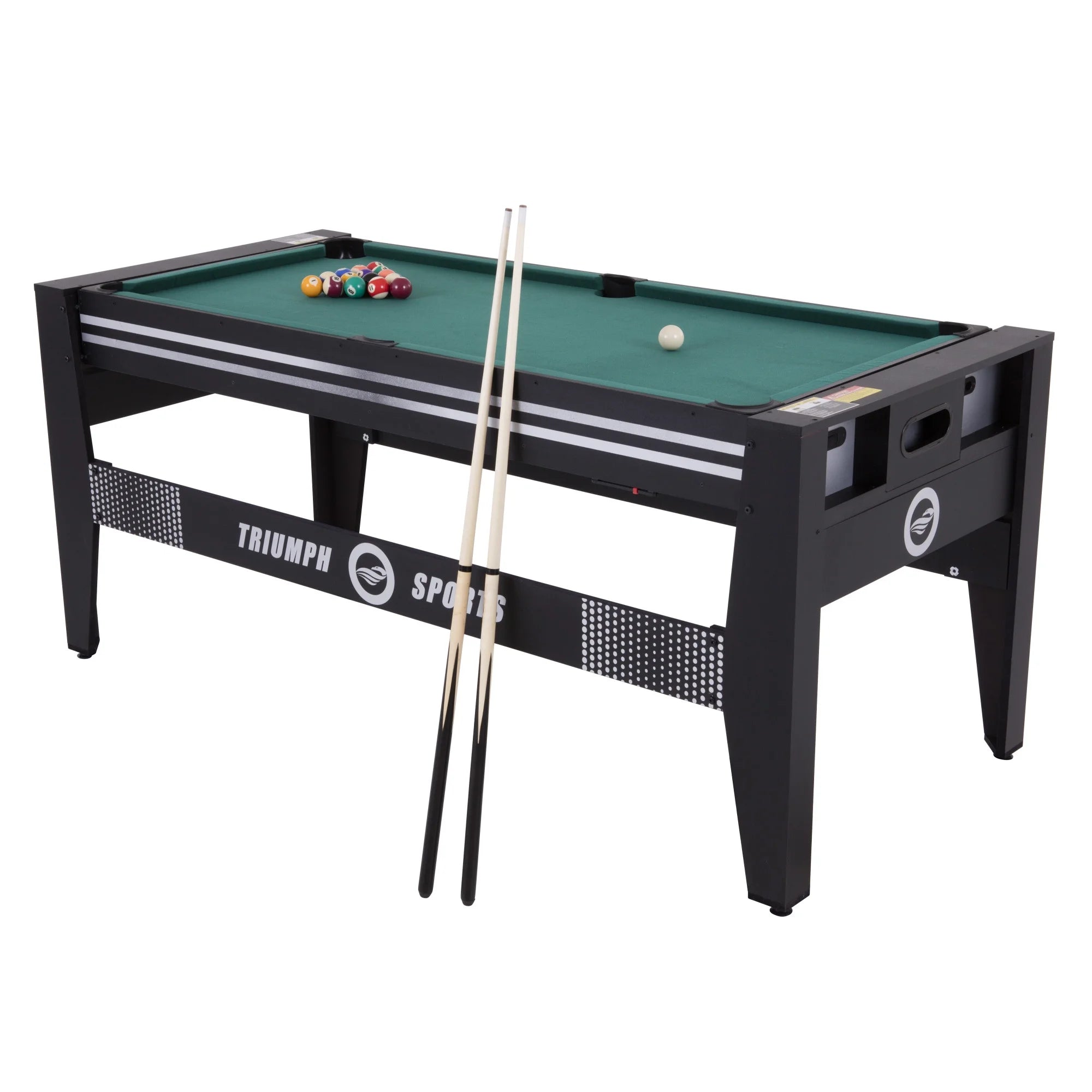 72" 4-in-1 Swivel Game Table with Air Hockey, Table Tennis, Pool, and Launch Football