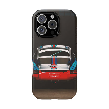 Classic Racecar Tough Phone Case — Retro Striped Vintage Sports Car Design