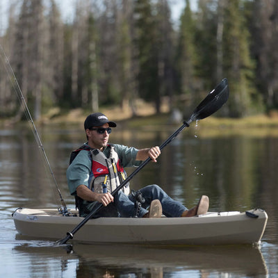 Tamarack Angler 10 Ft Fishing Kayak with Rod Holders, Tan