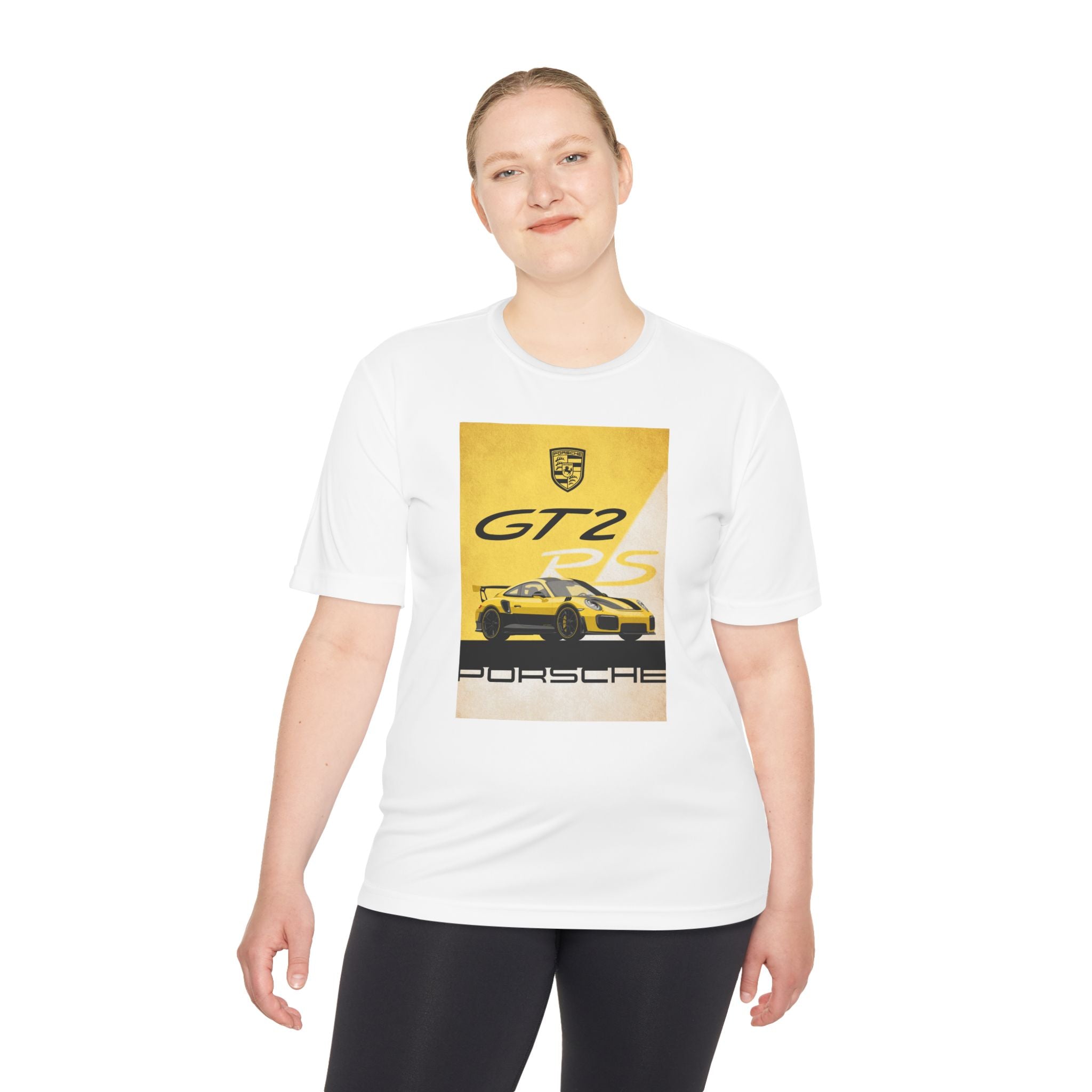 Porsche GT2 Racing Tee — Vintage Yellow GT2 Sport Car Graphic Shirt