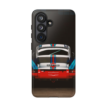Classic Racecar Tough Phone Case — Retro Striped Vintage Sports Car Design