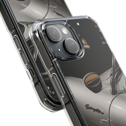 Clear Magnetic Impact Phone Case – Vintage Racing #35 Design