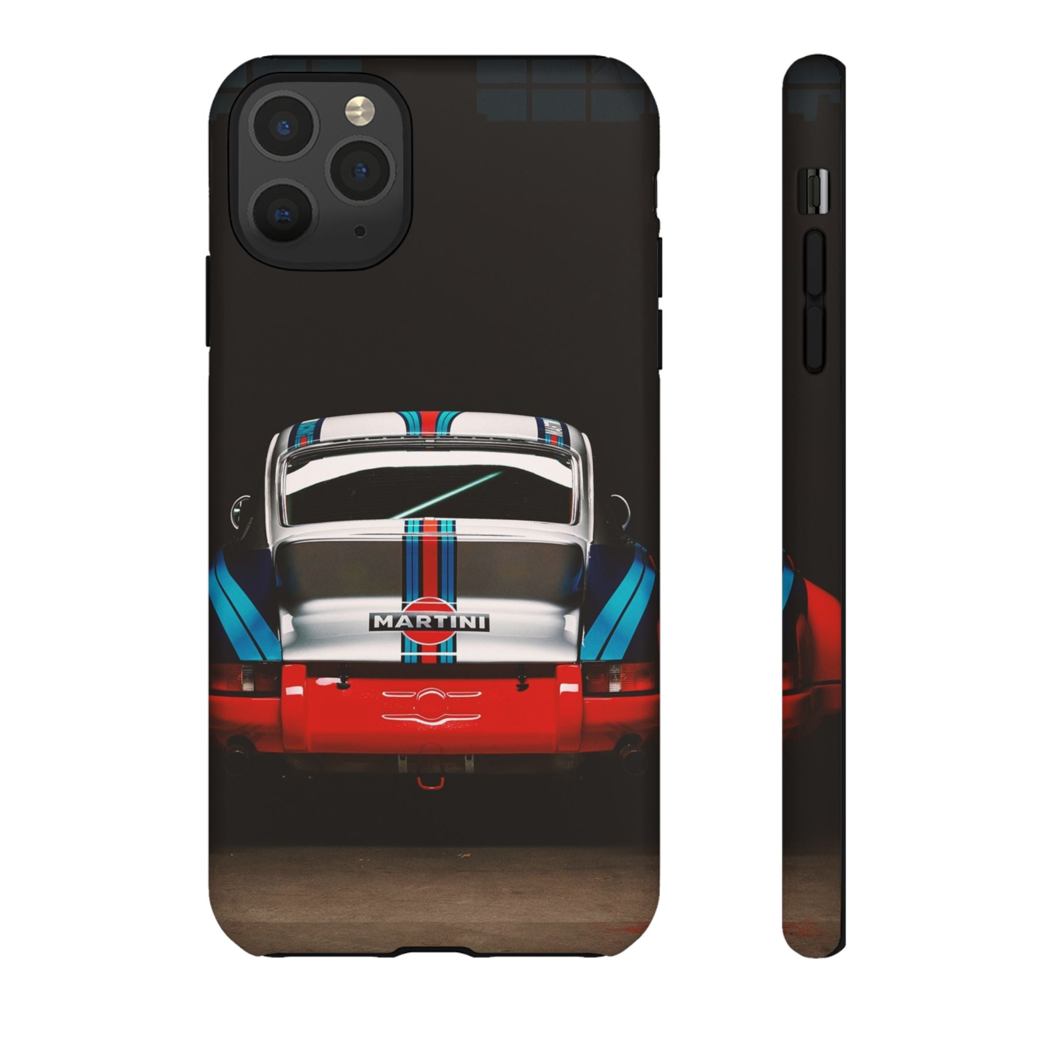Classic Racecar Tough Phone Case — Retro Striped Vintage Sports Car Design