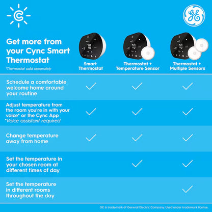 Black Smart Thermostat with Wi-Fi Connectivity and Smart Home Compatibility