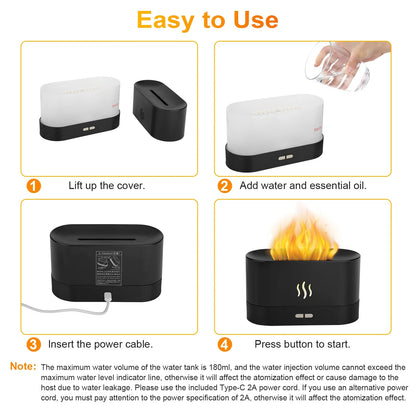 180ml Essential Oil Diffuser with 7-Color LED Light & Humidifier for Office & Home