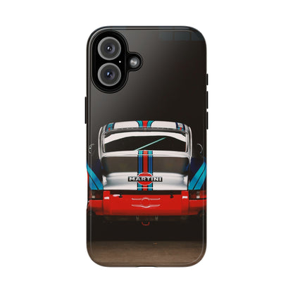 Classic Racecar Tough Phone Case — Retro Striped Vintage Sports Car Design