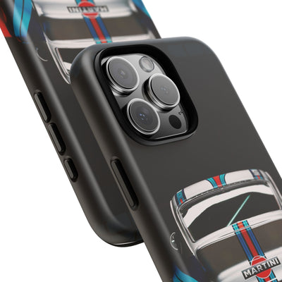 Classic Racecar Tough Phone Case — Retro Striped Vintage Sports Car Design