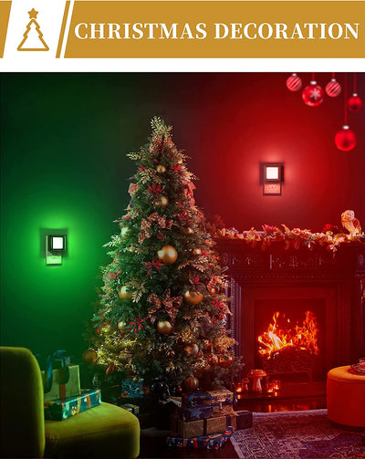 Red LED Night Lights [2 Pack] with Dusk-to-Dawn Sensor