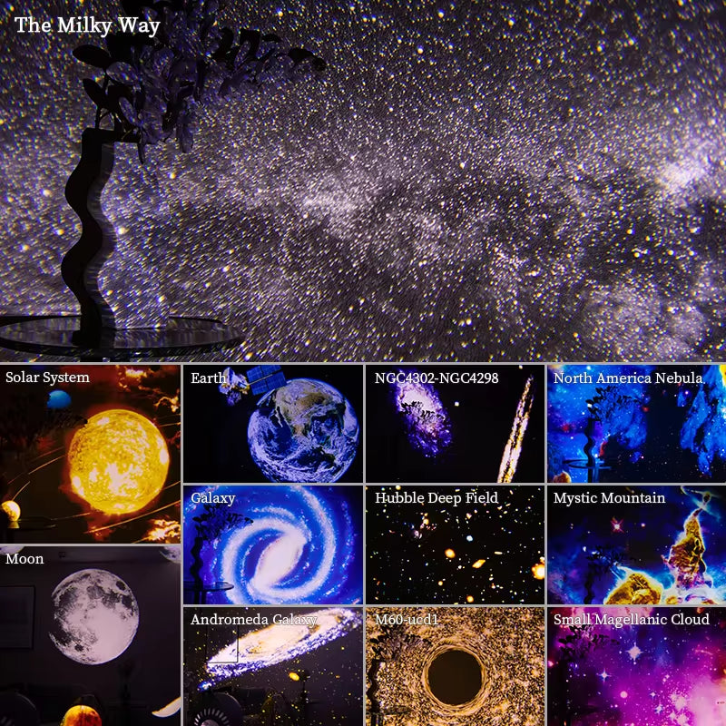 Galaxy Starry Sky Projector with 360° Rotation - Perfect Night Light for Kids, Valentine's Day, or Wedding Decor