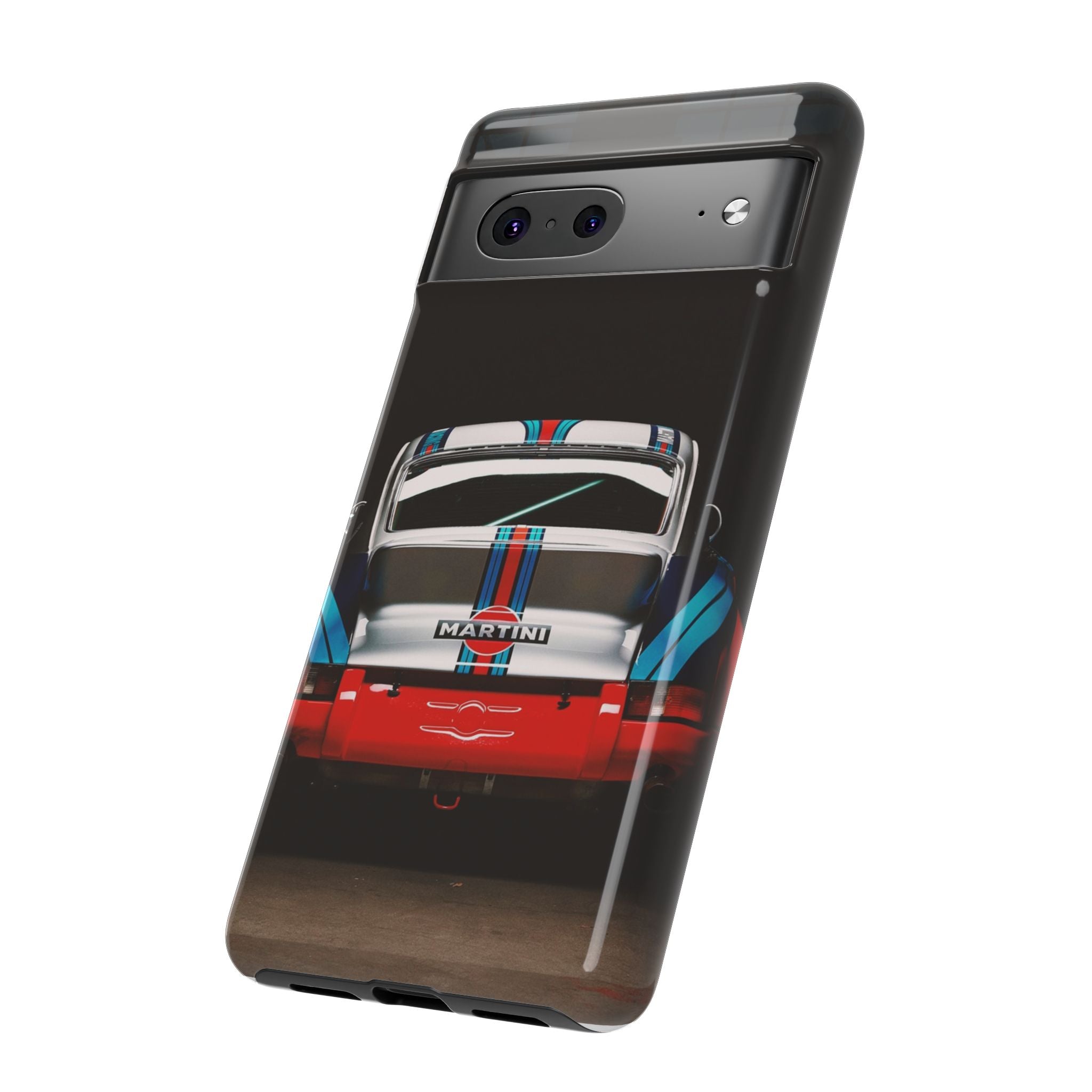 Classic Racecar Tough Phone Case — Retro Striped Vintage Sports Car Design