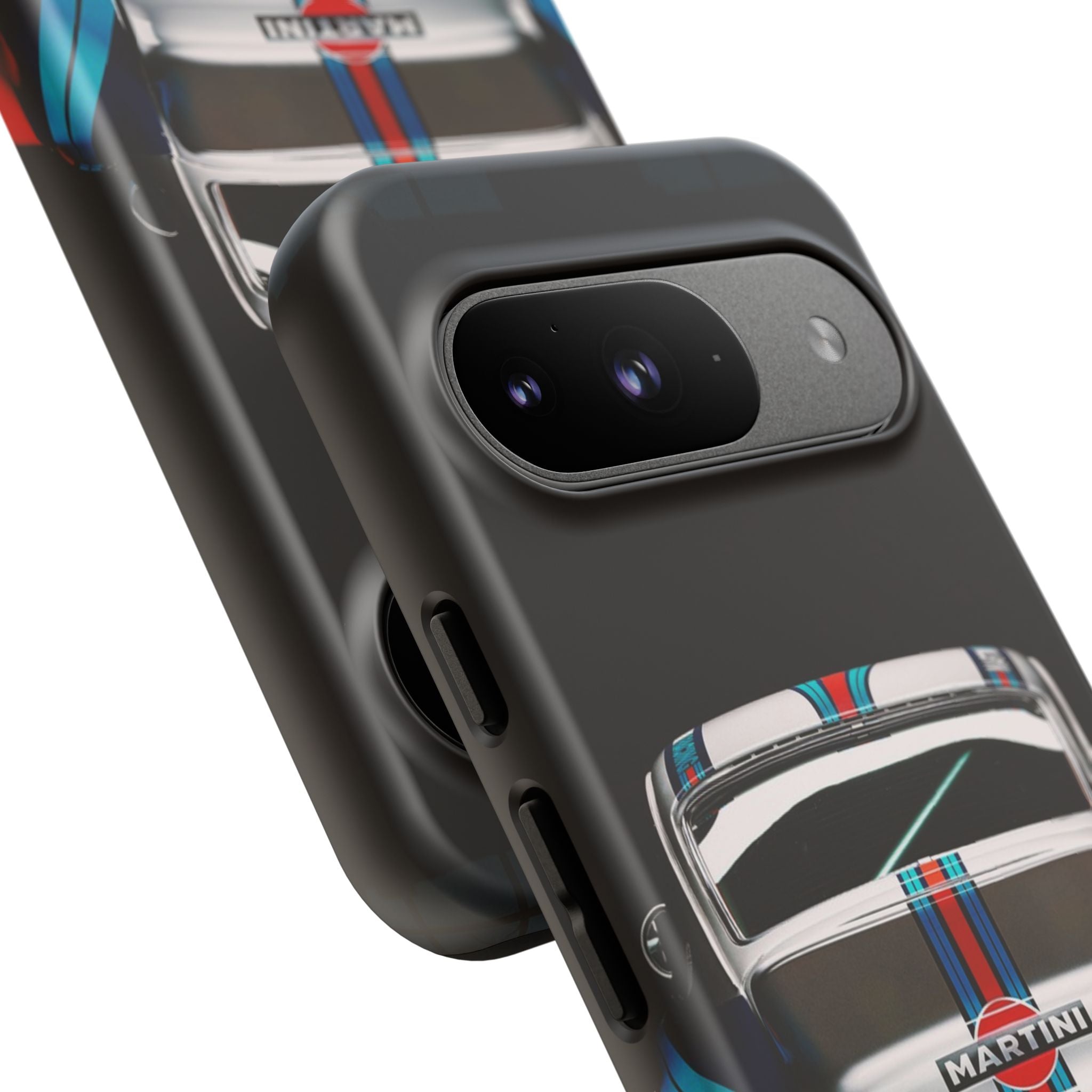 Classic Racecar Tough Phone Case — Retro Striped Vintage Sports Car Design